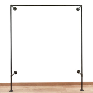 Wall-hung clothes rack, industrial style