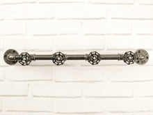 Coat hook, Coat rack with 4 elongated black Handwheels | 3 sizes