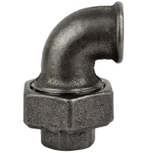 Union Elbow F/F black cast iron