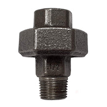 Raccord fonte noire union conique Mal/Fem filetage 1/2" Ø21 sur filets 
