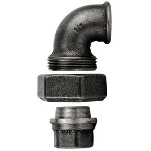 Union Elbow F/F black cast iron