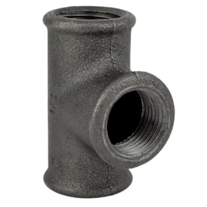 Tee / T equal female black cast iron