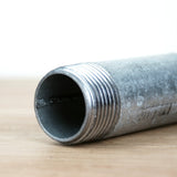 Custom threaded plumbing pipe in galvanized steel 26x34mm
