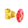 red sheet metal handwheel valve